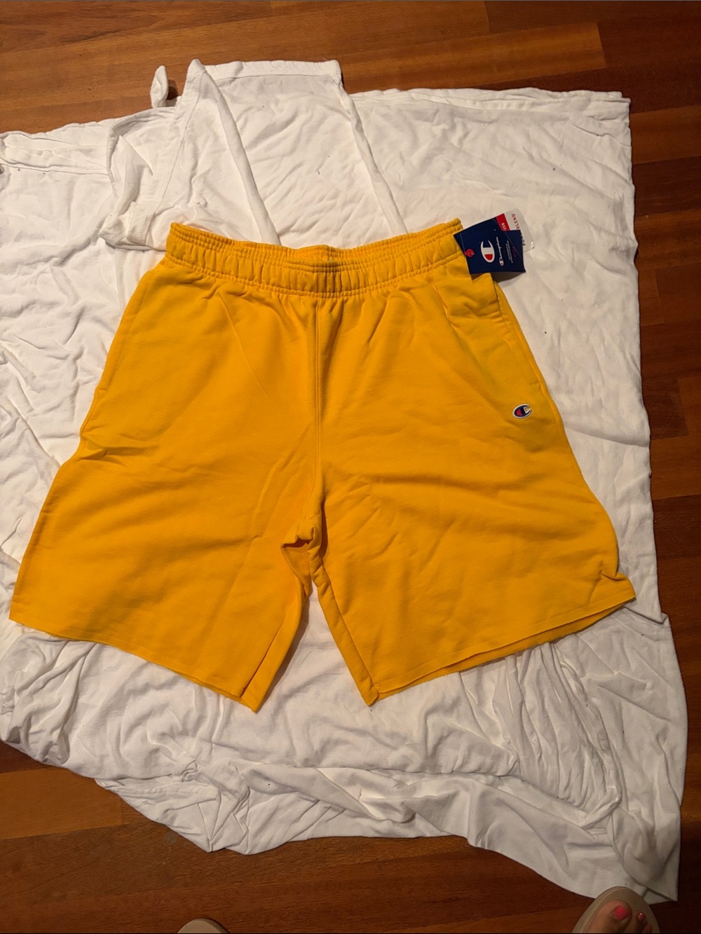 Champion Men's Golden Yellow Athletic Shorts